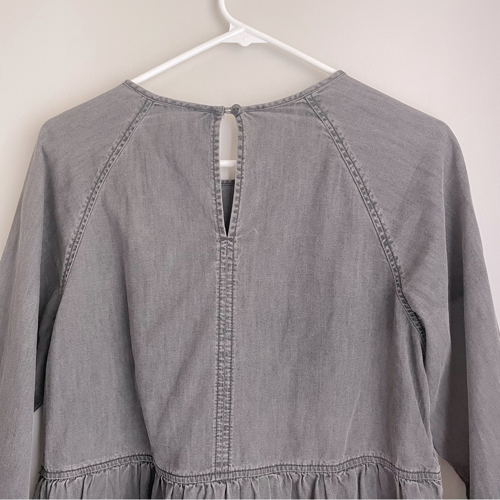 Madewell Denim Raglan-Sleeve Mini Dress in Lunar Wash - Picture 14 of 16
